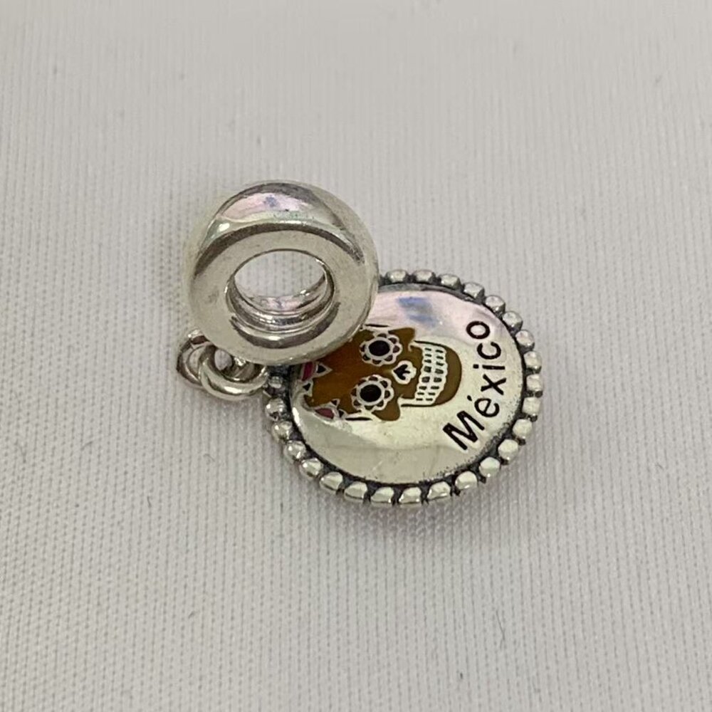 Pandora Mexico Skull Lover Charm, S925 Silver Jewelry - Picture 3 of 4